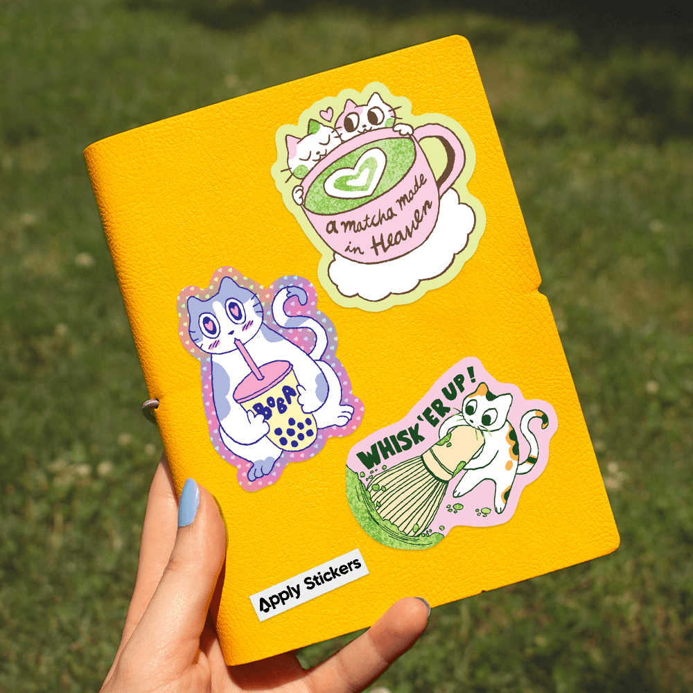 A Matcha Made in Heaven by Apply - Die-Cut Sticker (cafe)