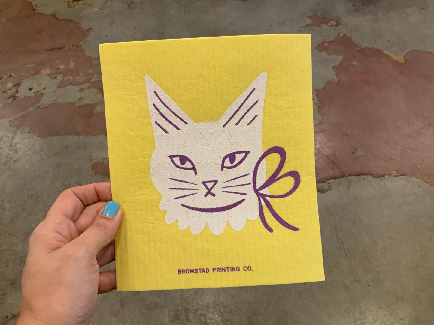 Ribbon Cat - Swedish Dishcloth