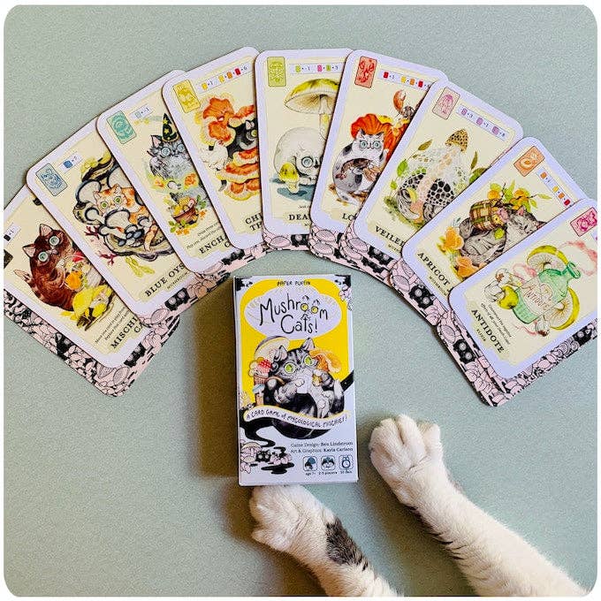 Paper Puffin - Mushroom Cats! A Card Game of Mycological Mischief