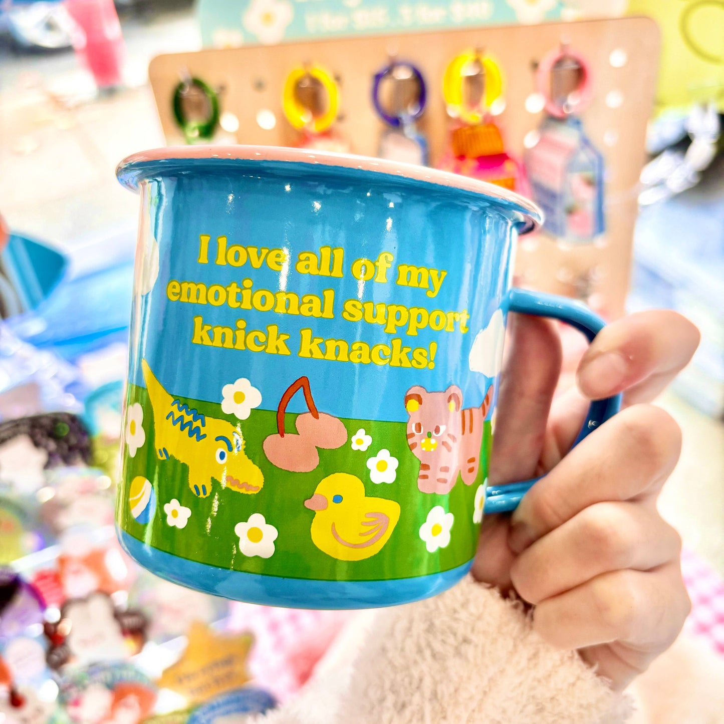 Enamel Mug - I Love All My Emotional Support Knick Knacks
