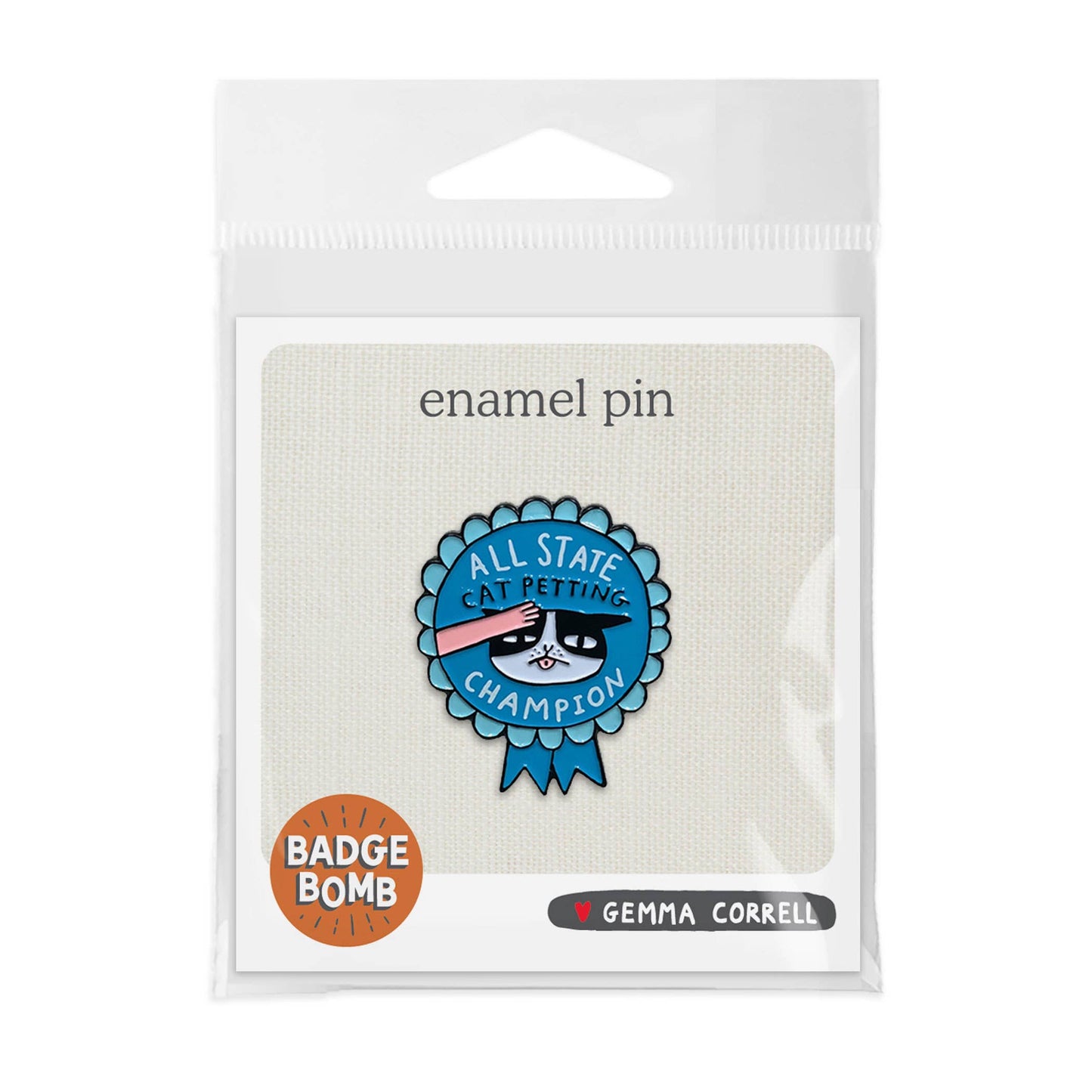 All State Cat Petting Champion Enamel Pin