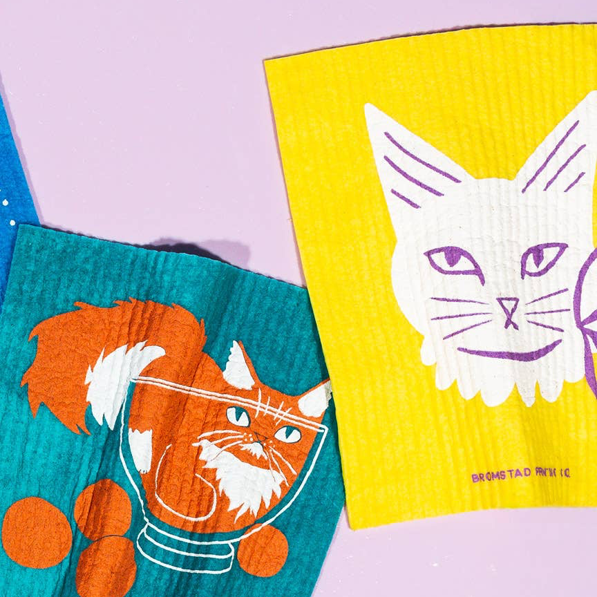 Stretch Cat - Swedish Dishcloth