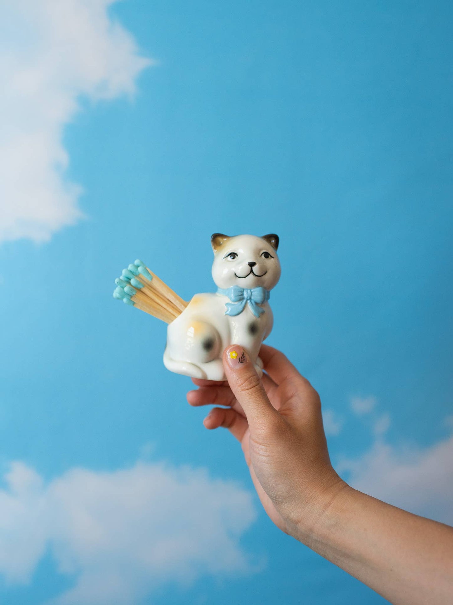 Kitty Match Holder & Striker- Calico