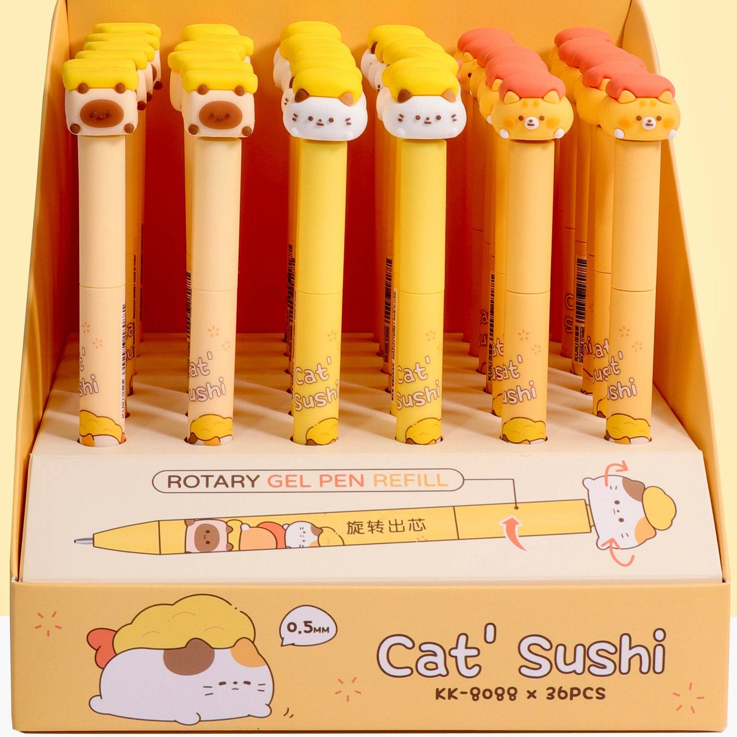 Sushi Cat Spinning Gel Pen