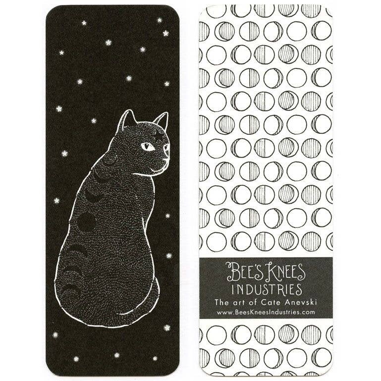 Moon Phase Cat Bookmark