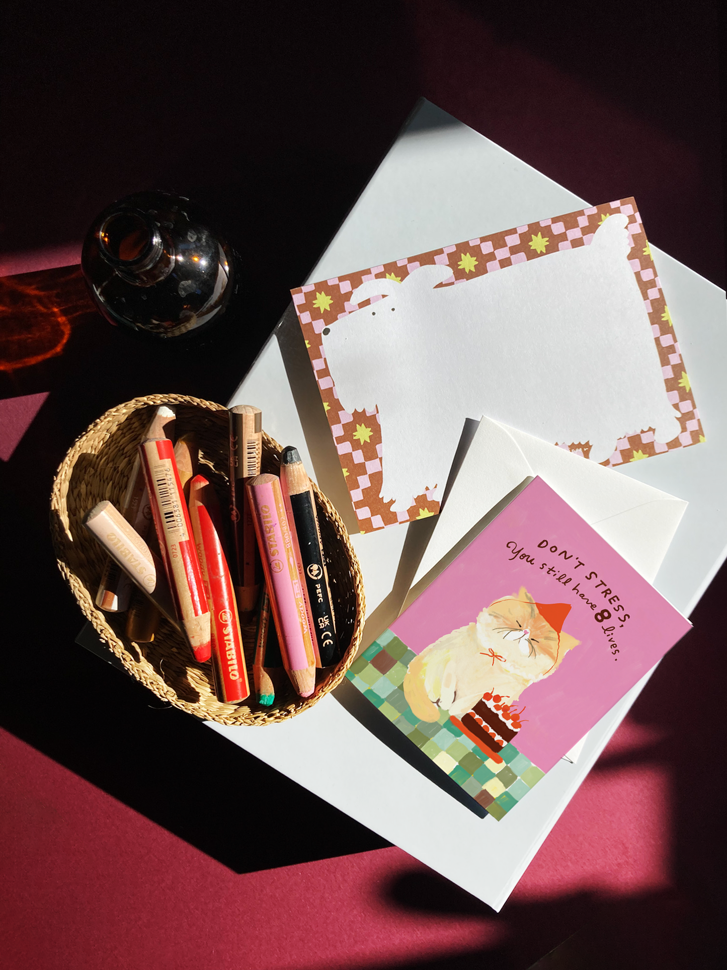 Karen Schipper - 8 Lives Left - Funny Cat Birthday Card