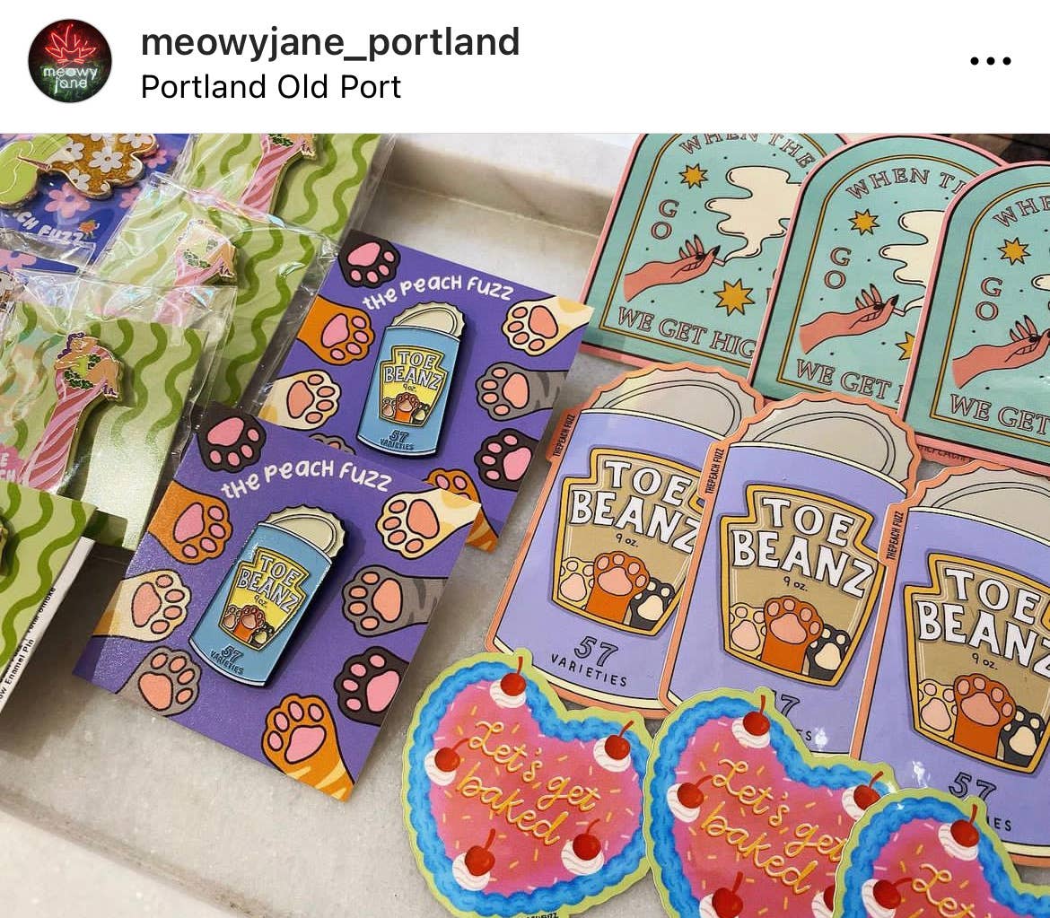 The Peach Fuzz - Toe Beans Sticker