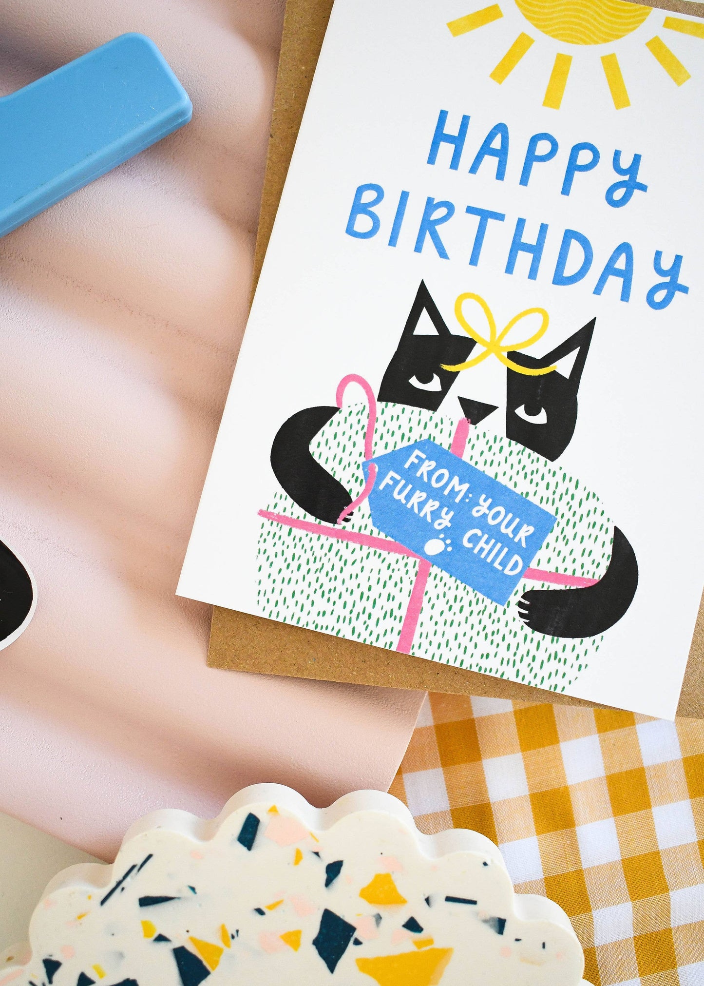 Happy Birthday From Your Furry Child- Greeting Card