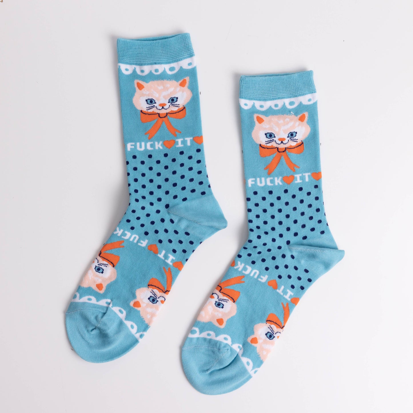 F*ck it Kitty Small Crew Socks