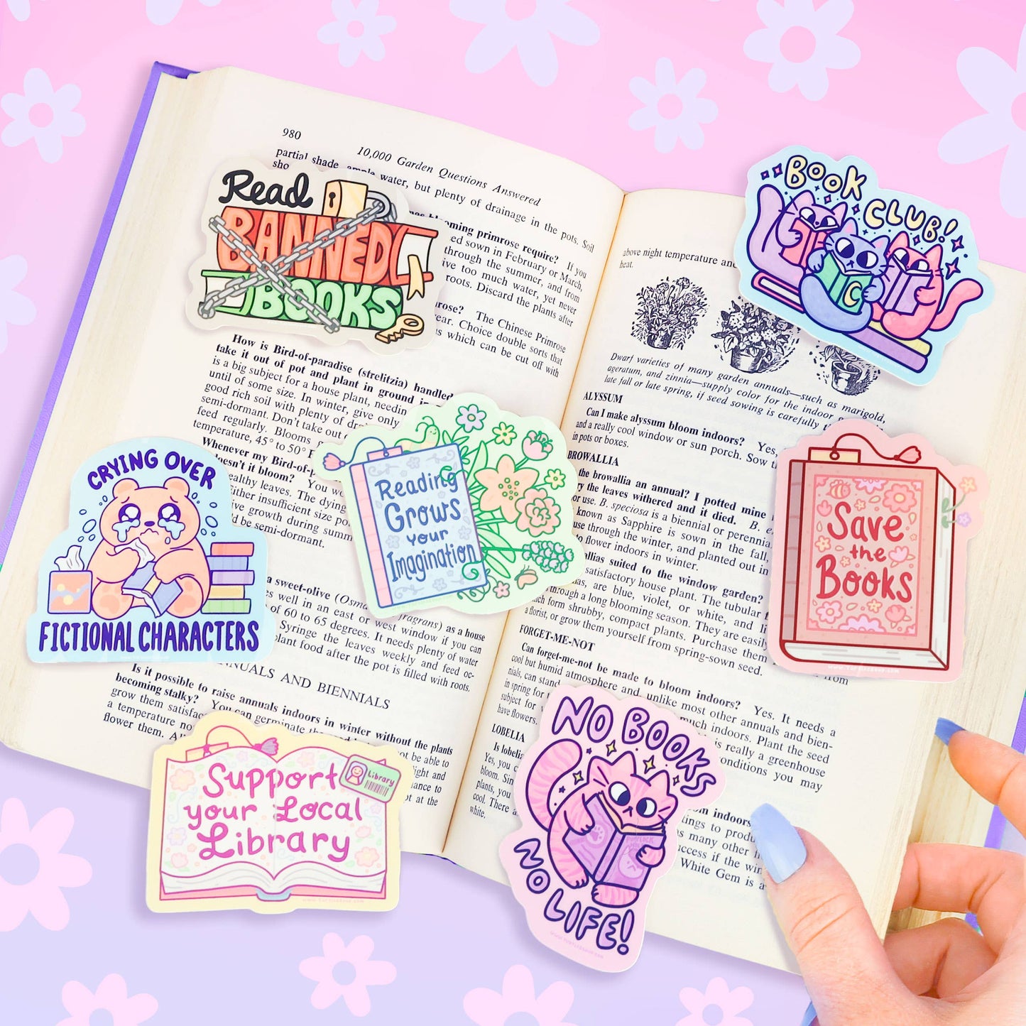 Turtle's Soup - Kitty Book Club, Cute, Cats, Reader, Bookish, Vinyl Sticker