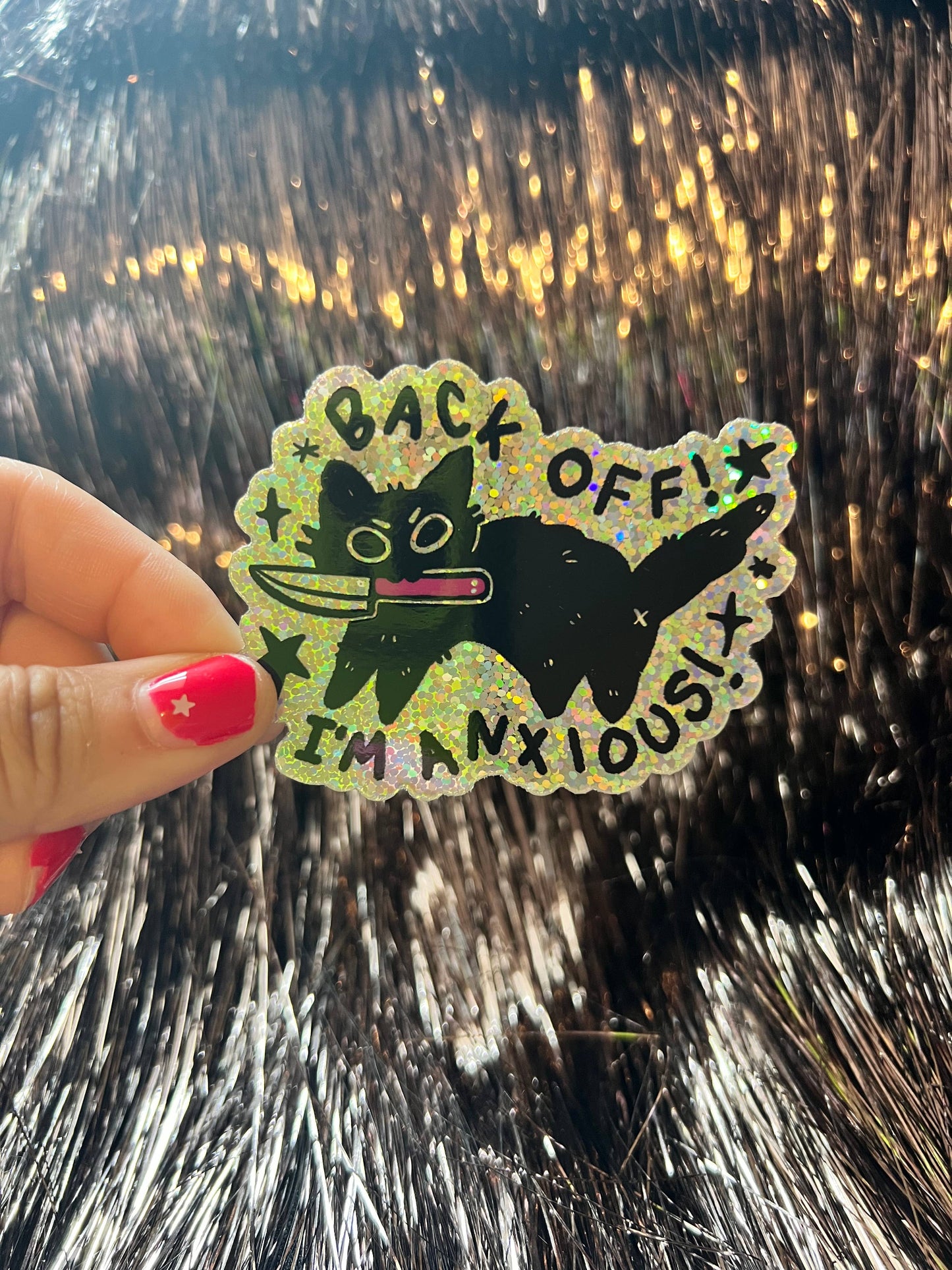 Art of Gabby Ramirez - Back Off I'm Anxious Sticker