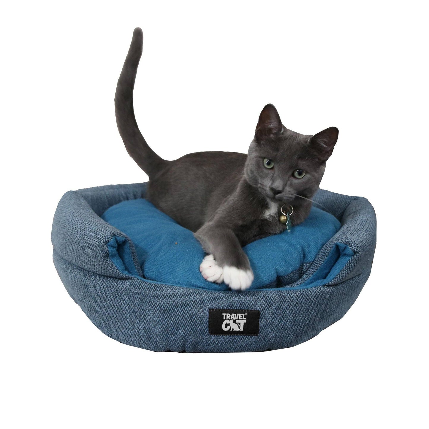 Travel Cat | Your Cat Backpack - "The Meowbile Home" Convertible Cat Bed & Cave - Blue