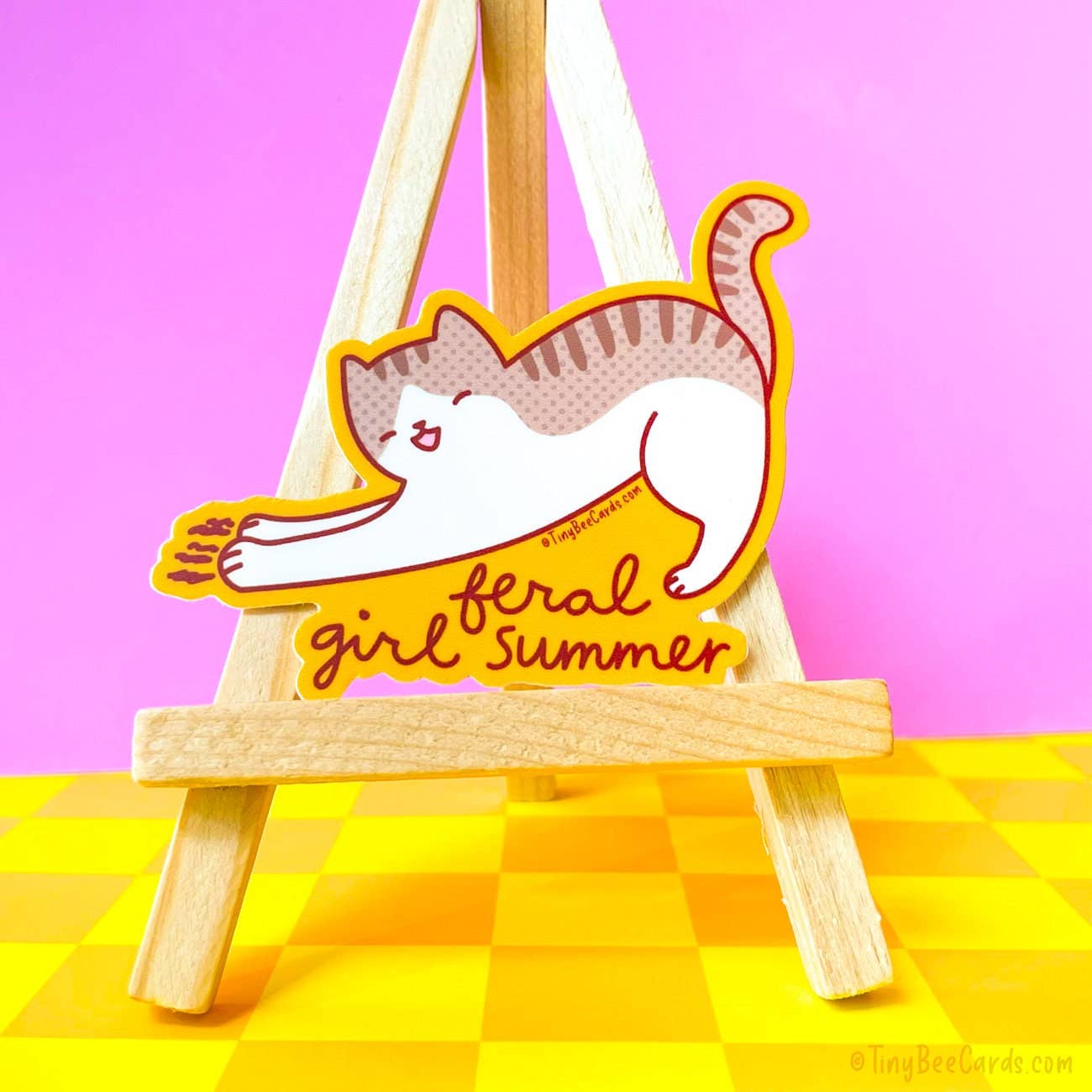 Cat Vinyl Sticker "Feral Girl Summer"