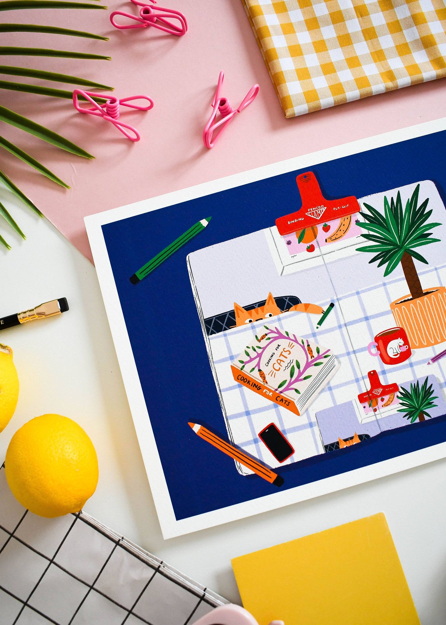 Still Life With Cat – A4 Heavyweight Art Print