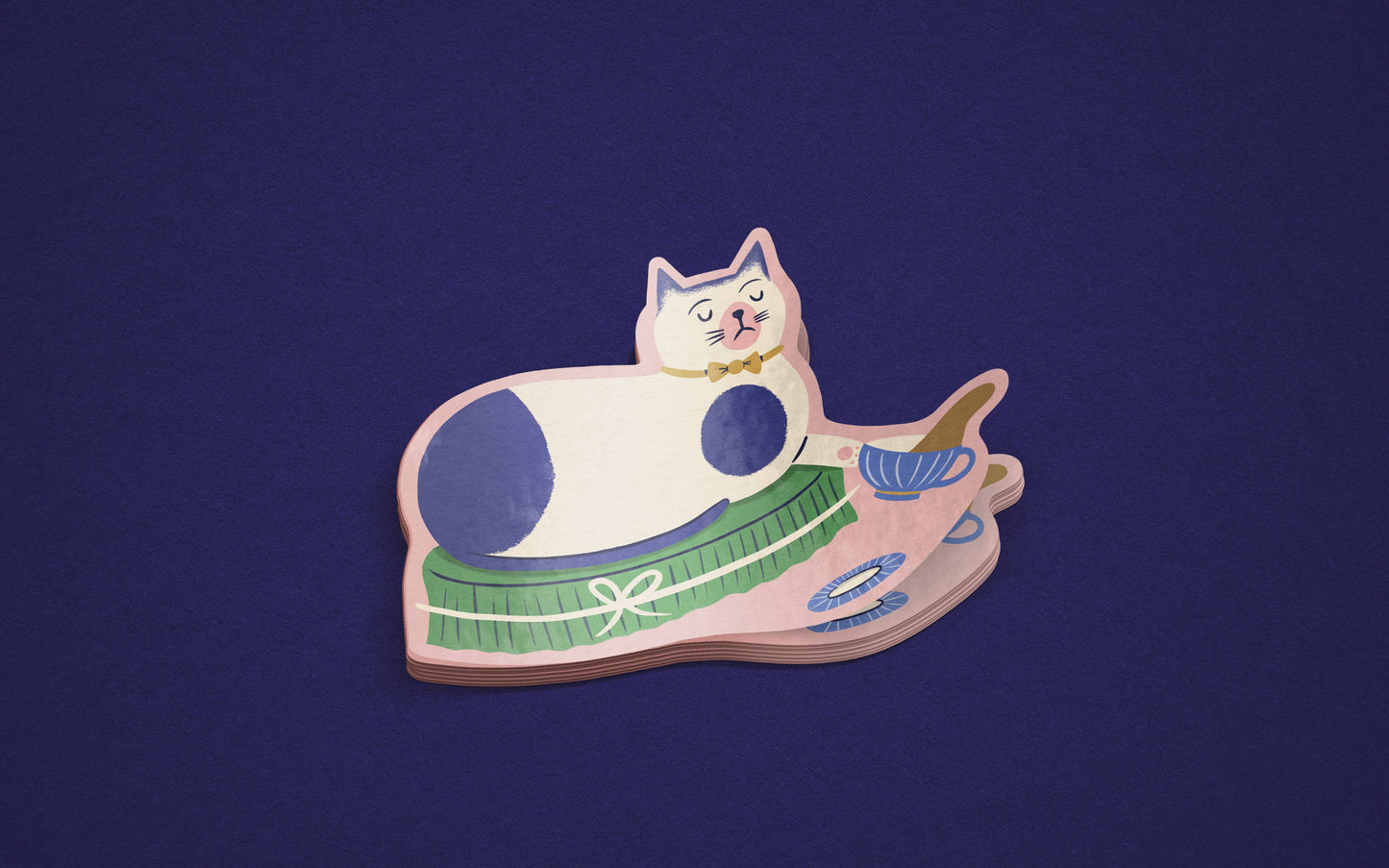 Nat Ellis Illustration - Fabulous Feline Cat Sticker 1 - Colourful Vinyl Sticker