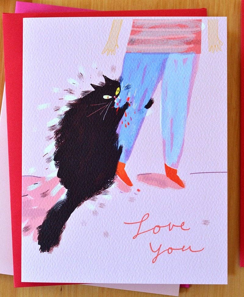 Love Bites Cat Card