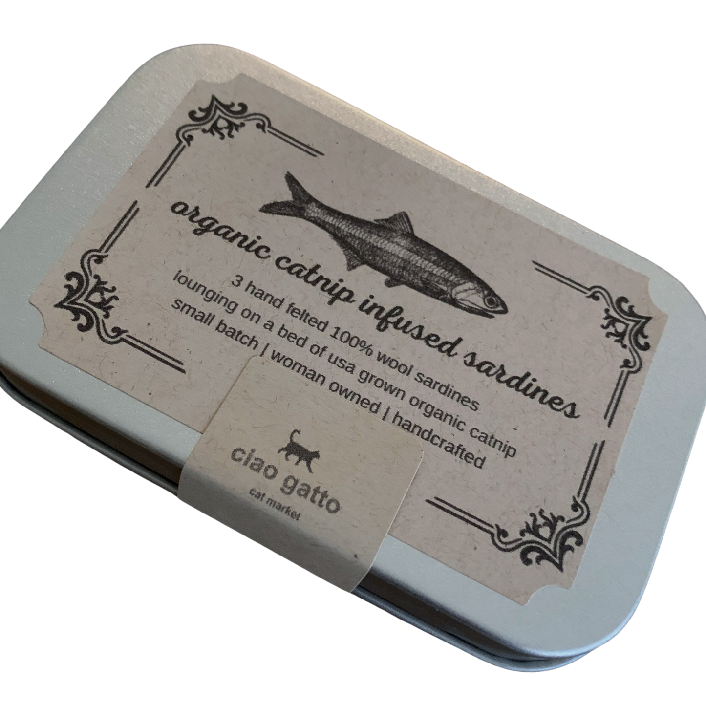 Organic Catnip Infused Wool Sardines