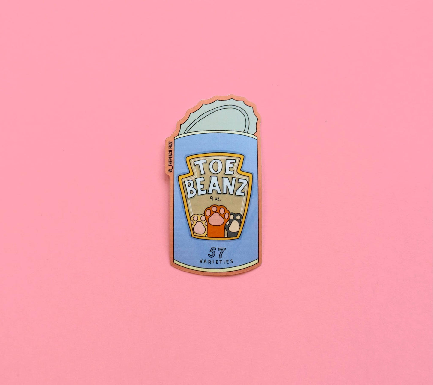 The Peach Fuzz - Toe Beans Sticker