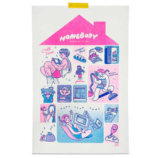 kuru731 - Homebody Risograph Print