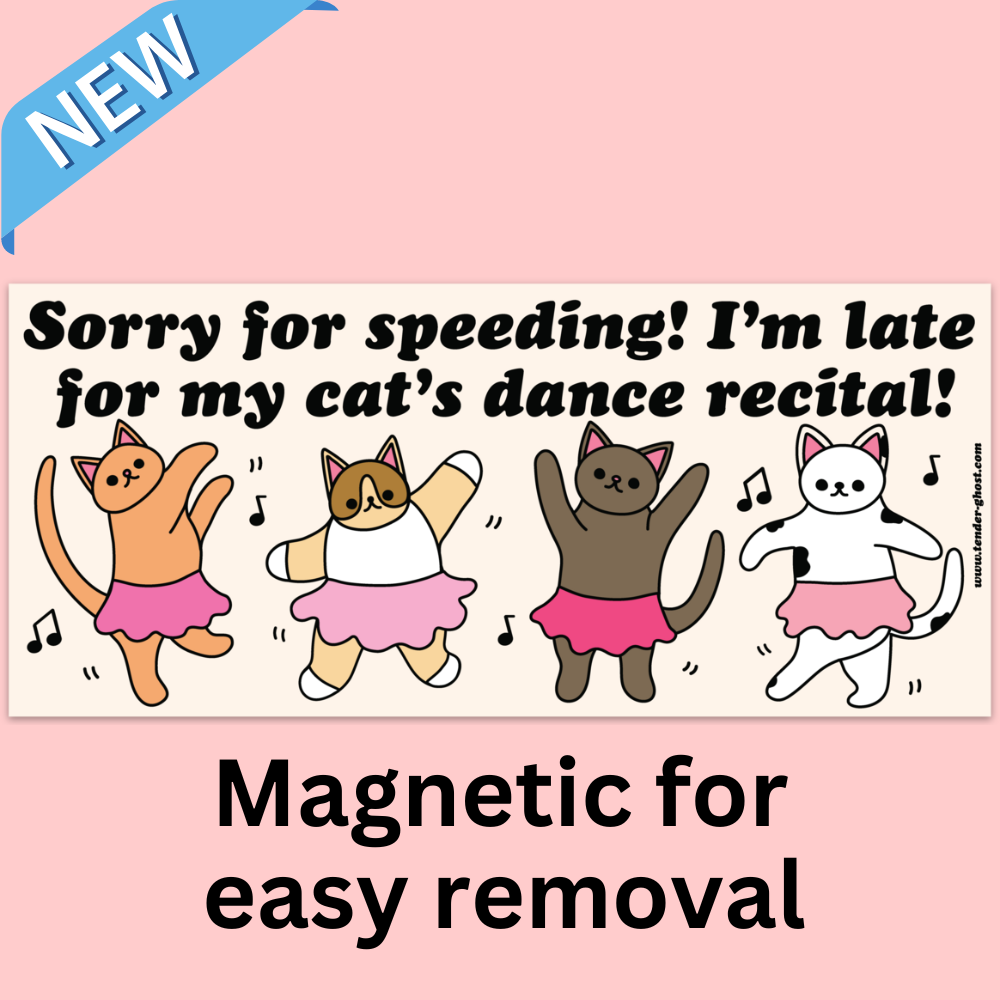 Tender Ghost - My Cat's Dance Recital Bumper Magnet