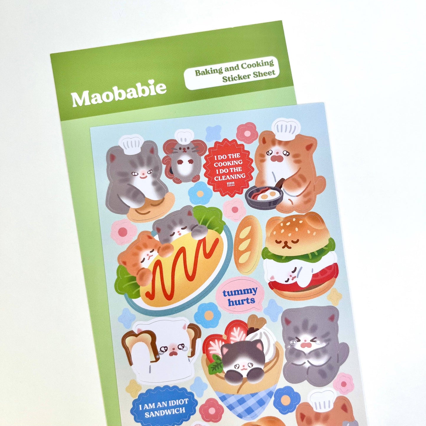 Maobabie - Sticker Sheet - Cooking and Baking Kitties