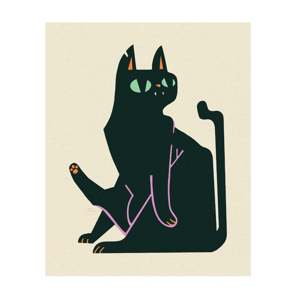 Black Cat Print