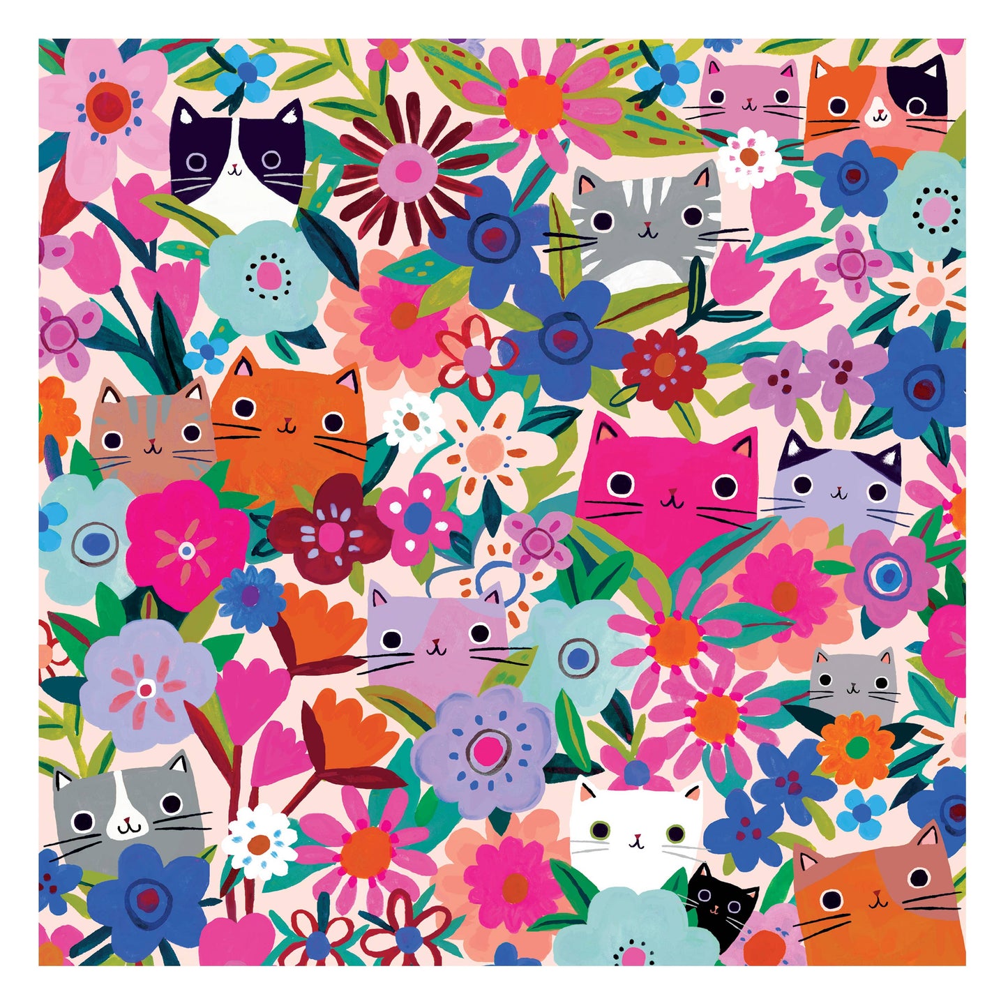 Blooming Cats 500 Piece Family Puzzle