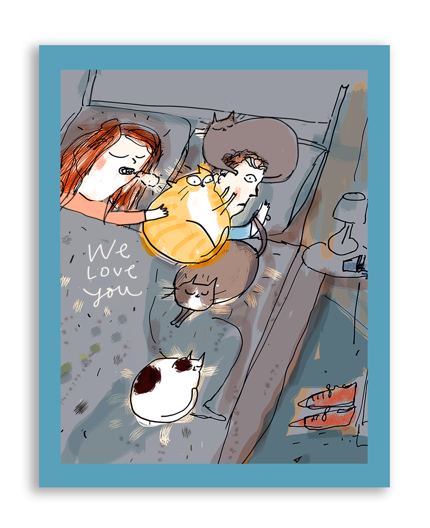 We Love You Cat Card