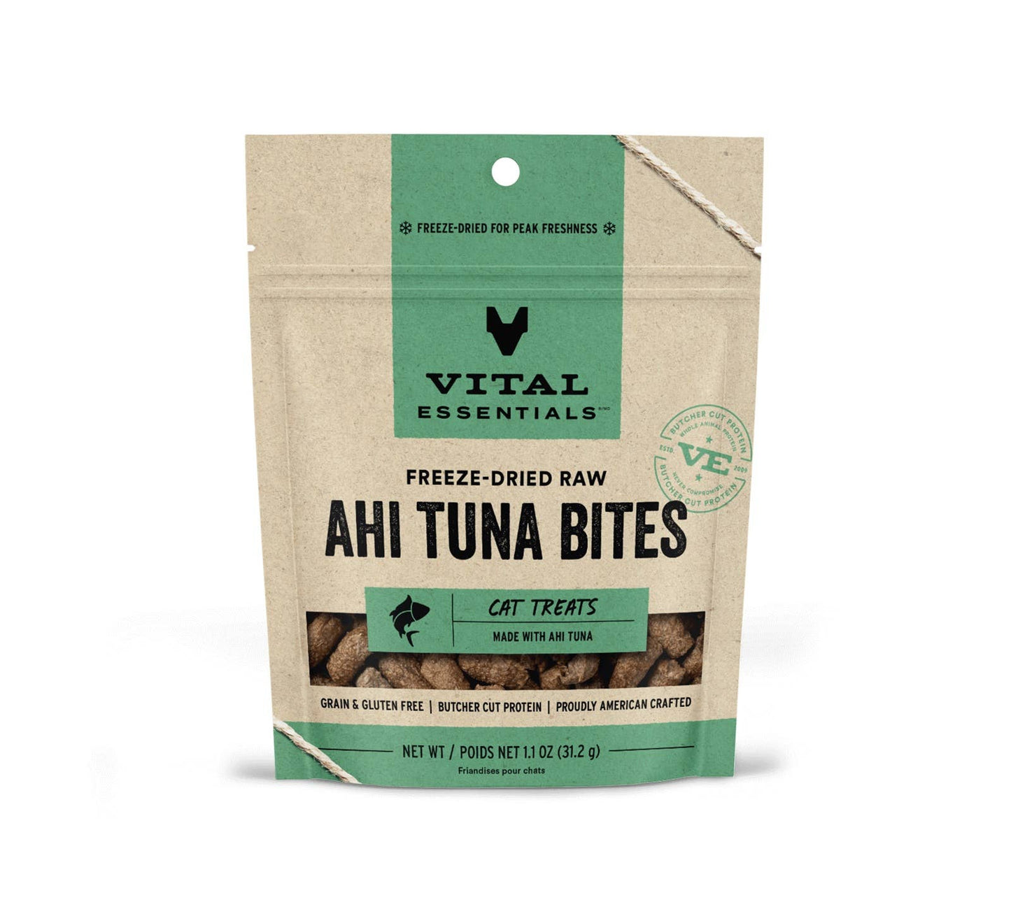 Pet Palette Distribution - Vital Essentials Ahi Tuna Bites FD Cat Treats 1.1 oz