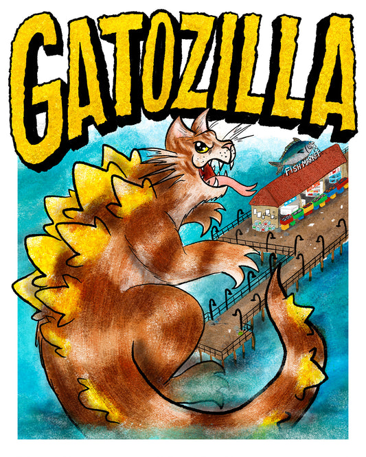 Gatozilla by Kevin Chan