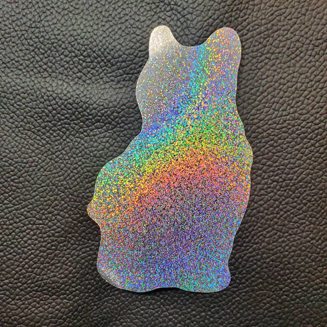 Rainbow Pride Cat Holographic Sparkle Vinyl Sticker