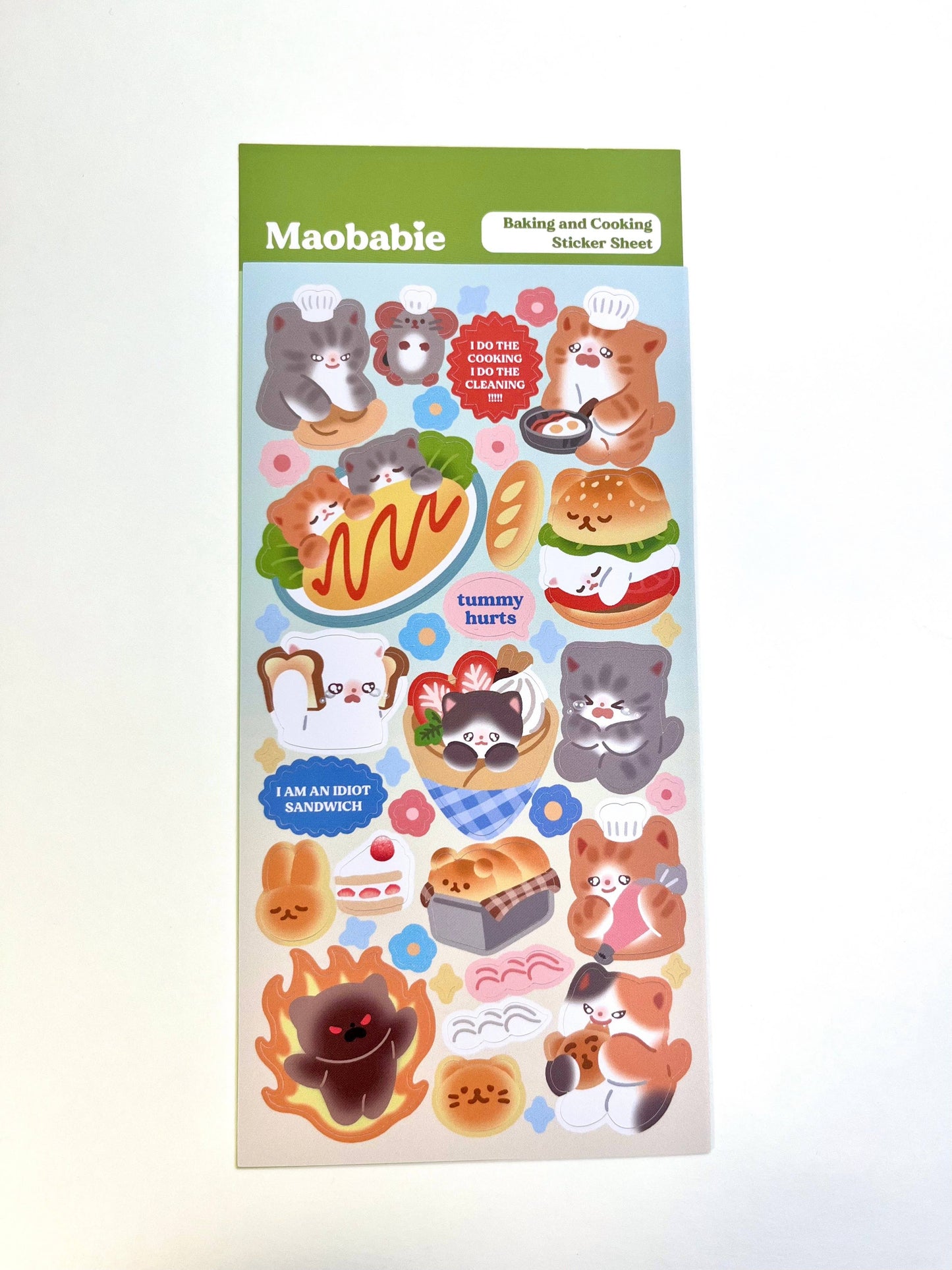 Maobabie - Sticker Sheet - Cooking and Baking Kitties