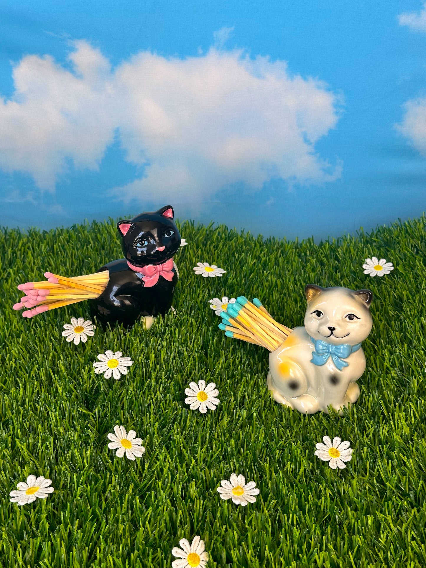 Kitty Match Holder & Striker- Calico