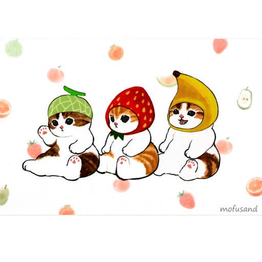 MofuSand Plush Keychain 9cm– Fruit Costume Series