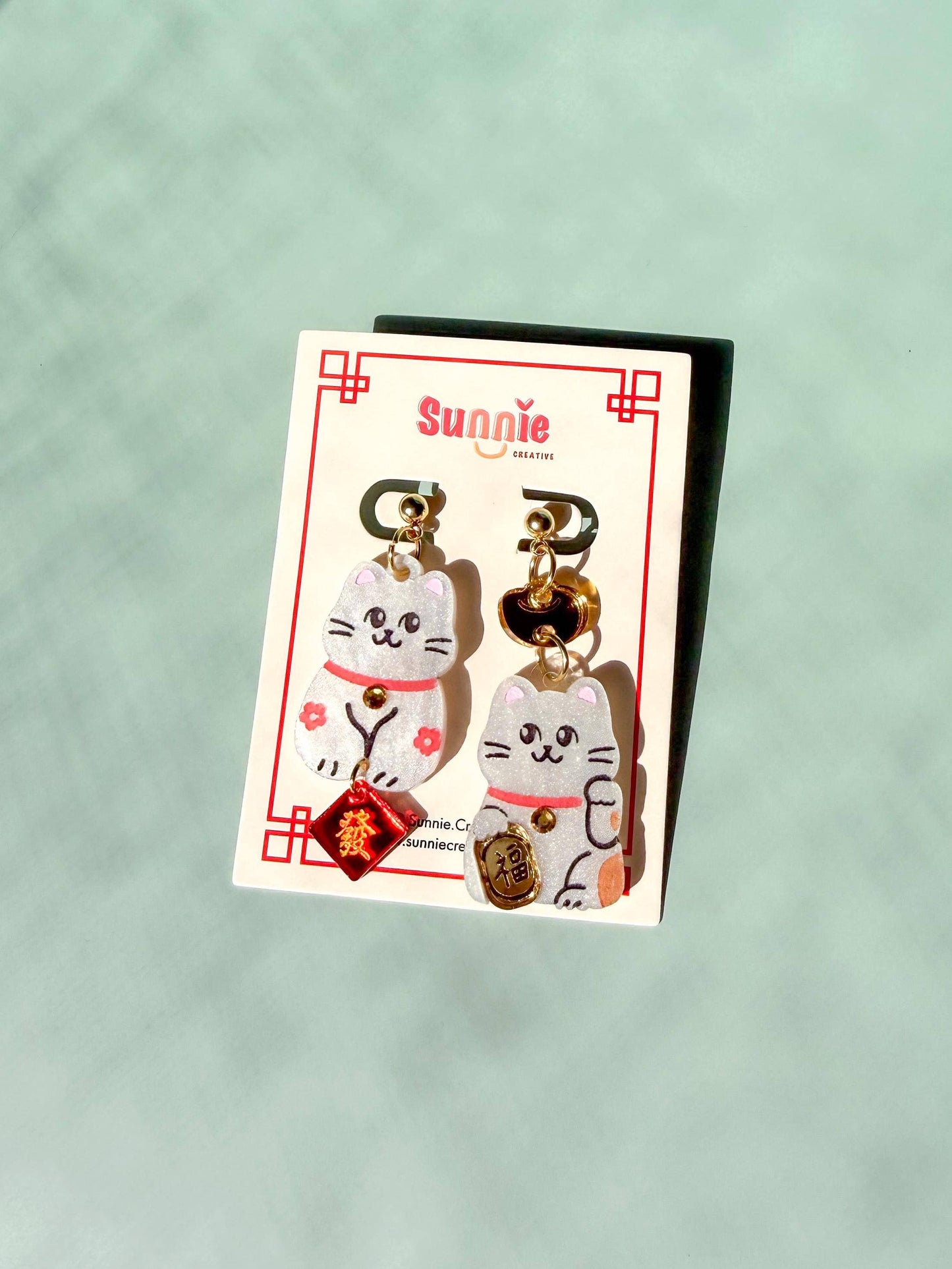 Lucky Cat Earrings