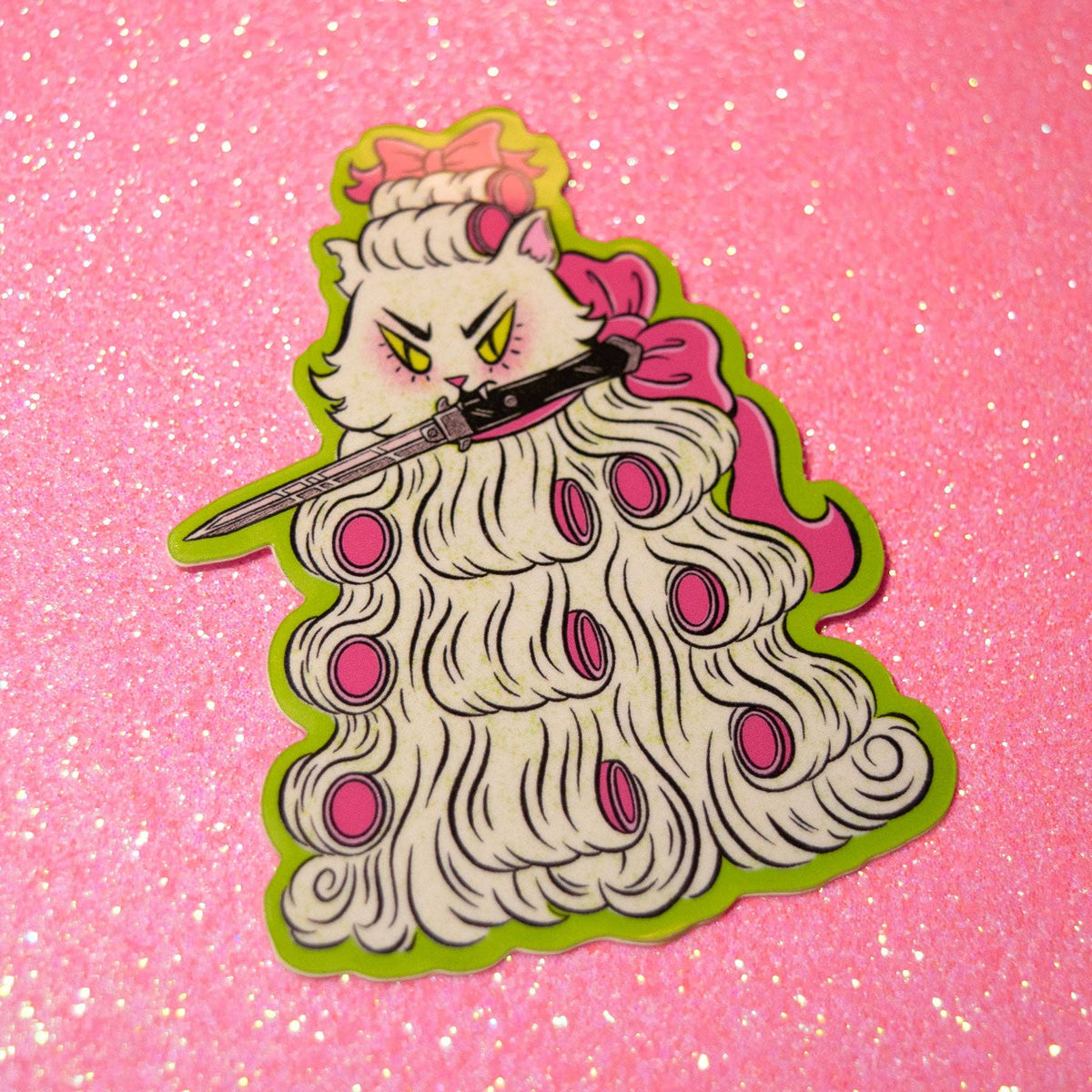 Knife Cat Sticker