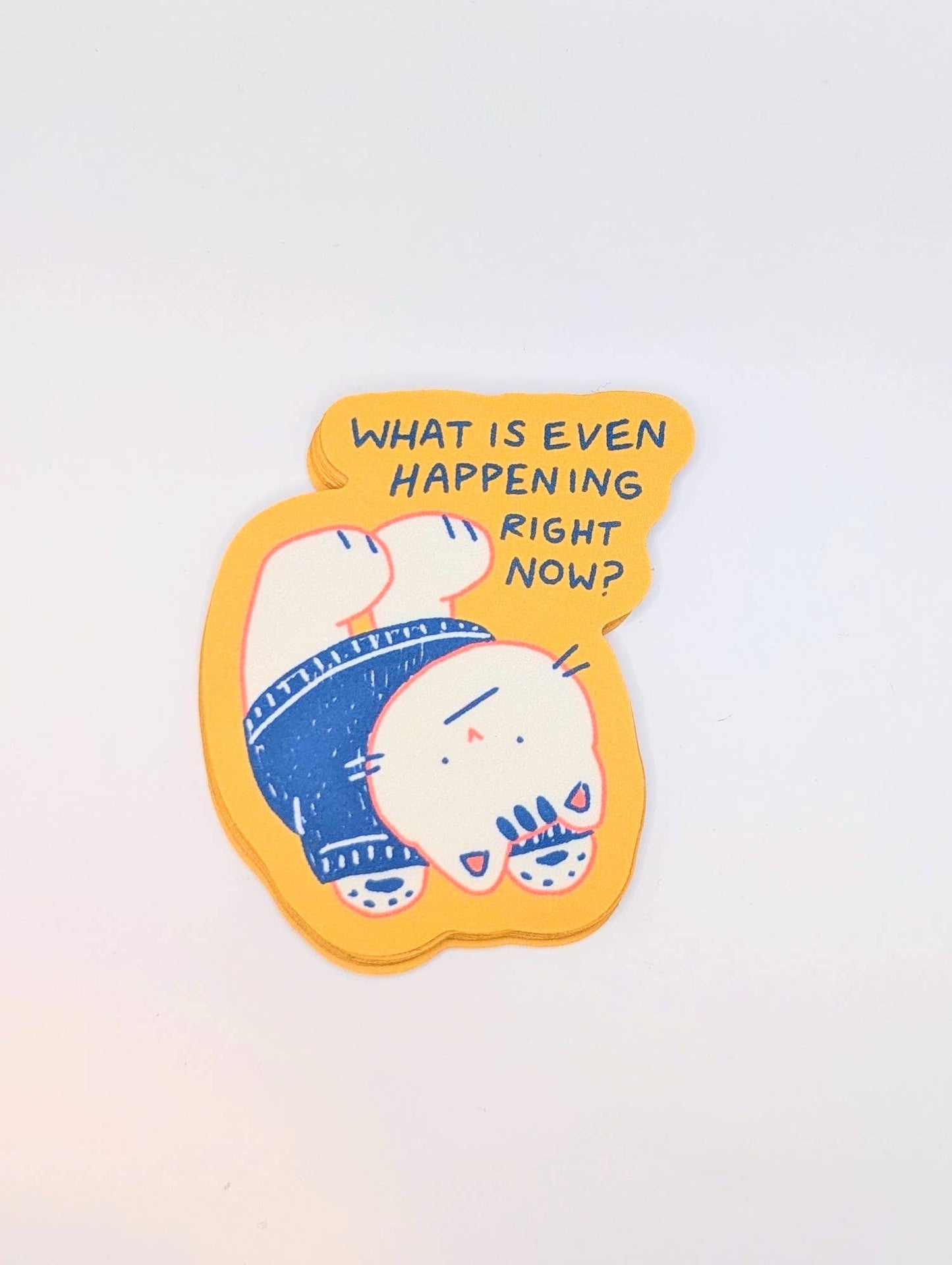 lauradzeng - Existential Cat Crisis – "What Is Even Happening?" Sticker