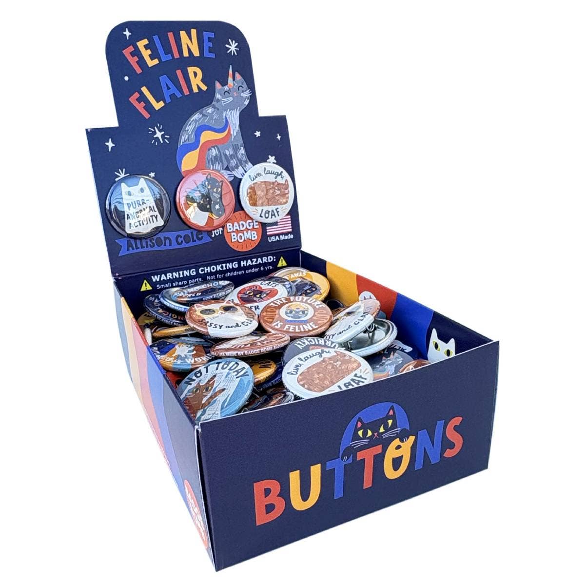 Feline Flair Buttons