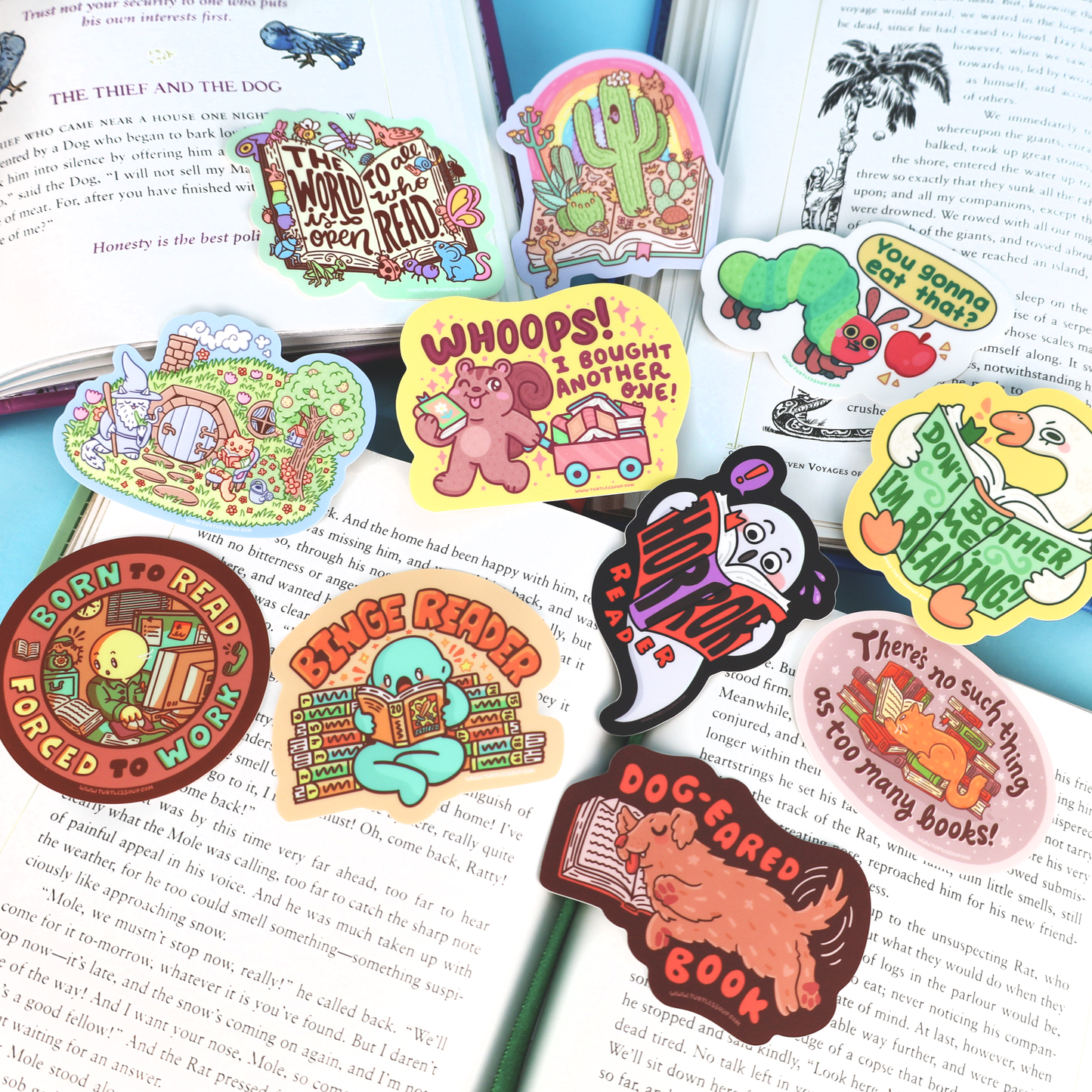 Never Too Many Books | Bookish | Cats | Vinyl Sticker