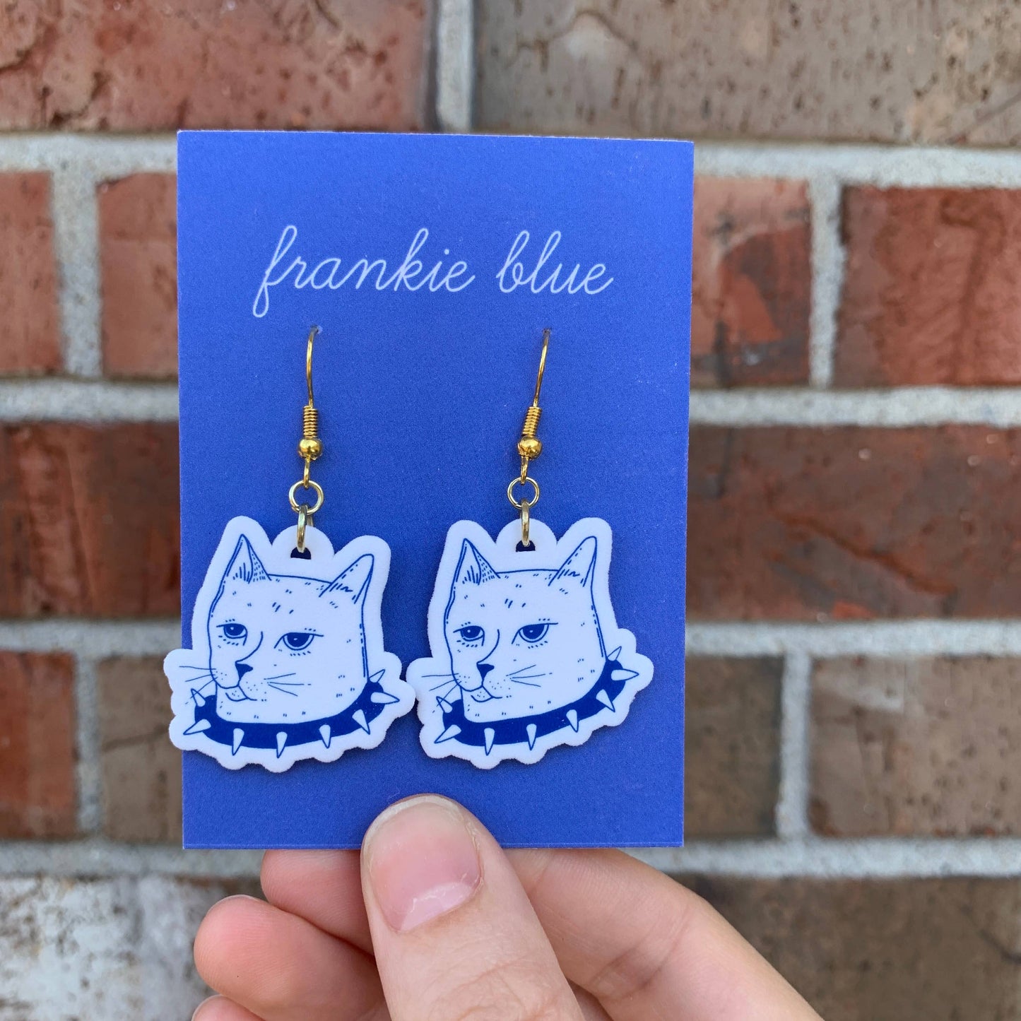 Frankie Blue - This Cat is a Punk Earrings - Frankie Blue