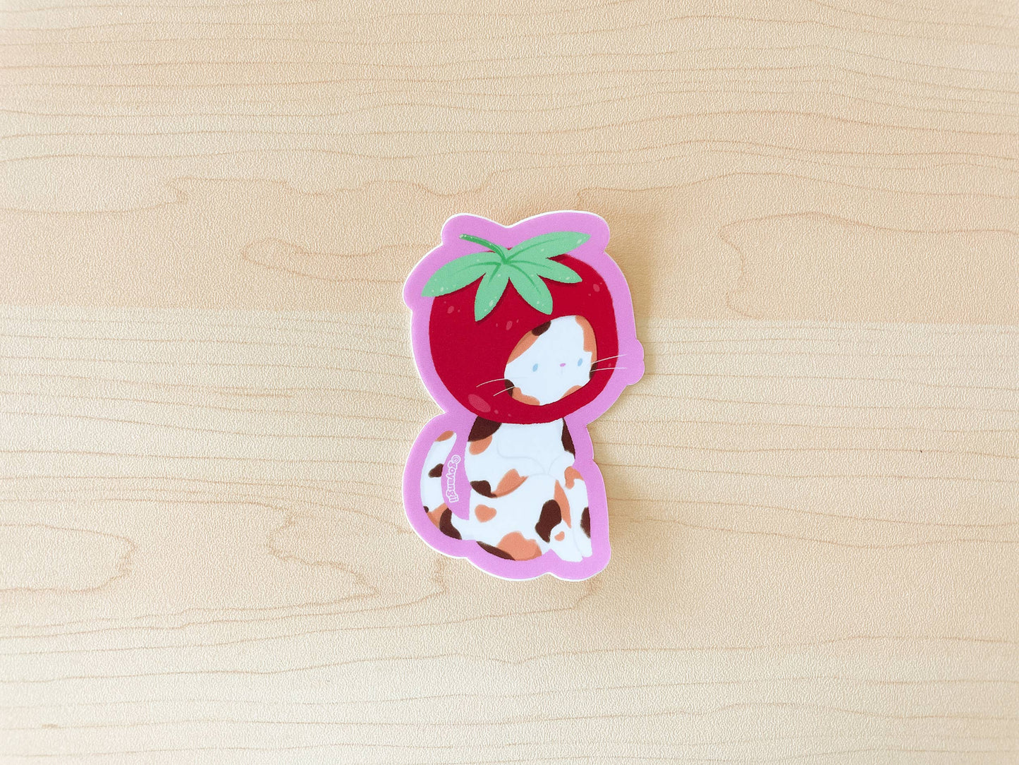Tomato Cat Waterproof Vinyl Sticker