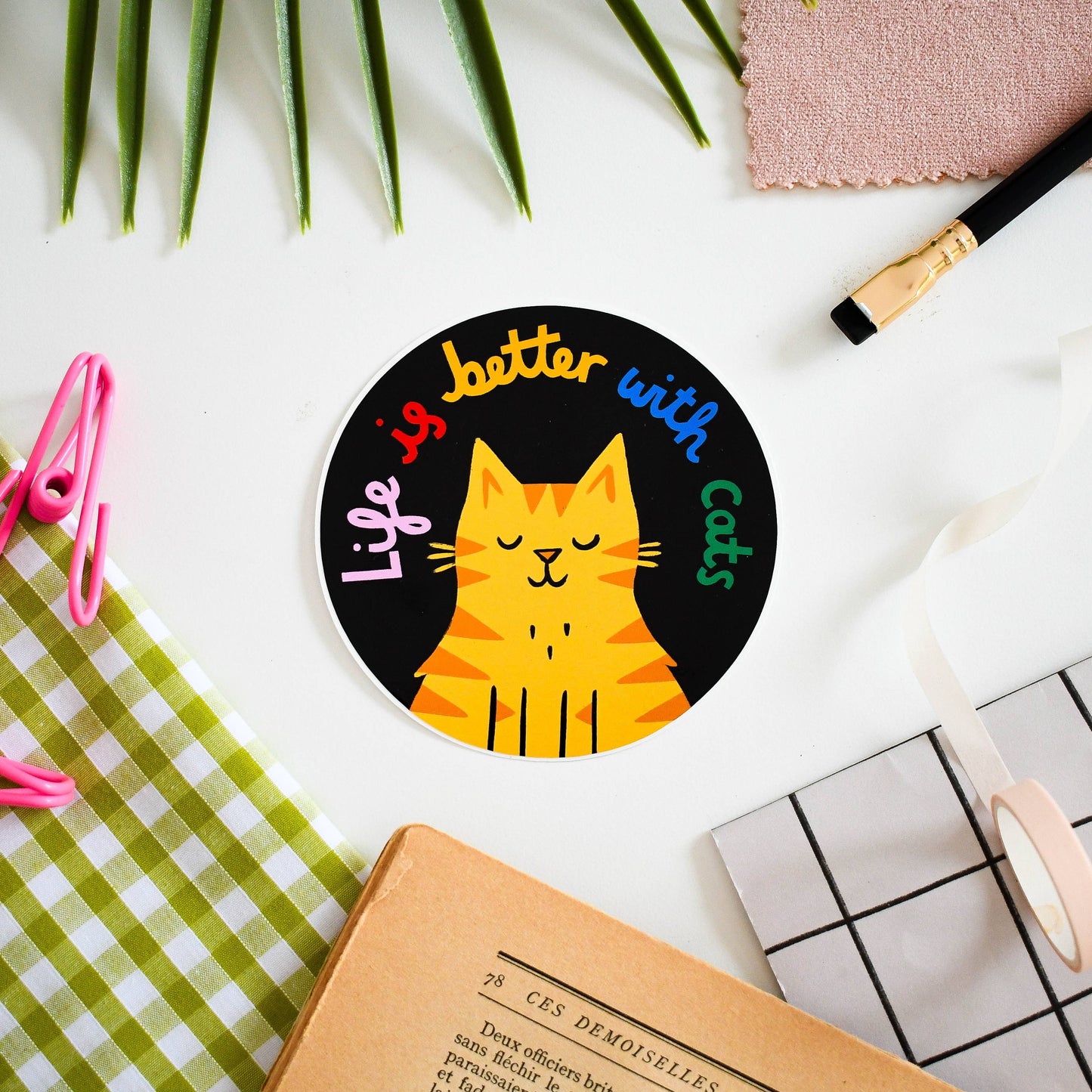 Life is Better with Cats sticker