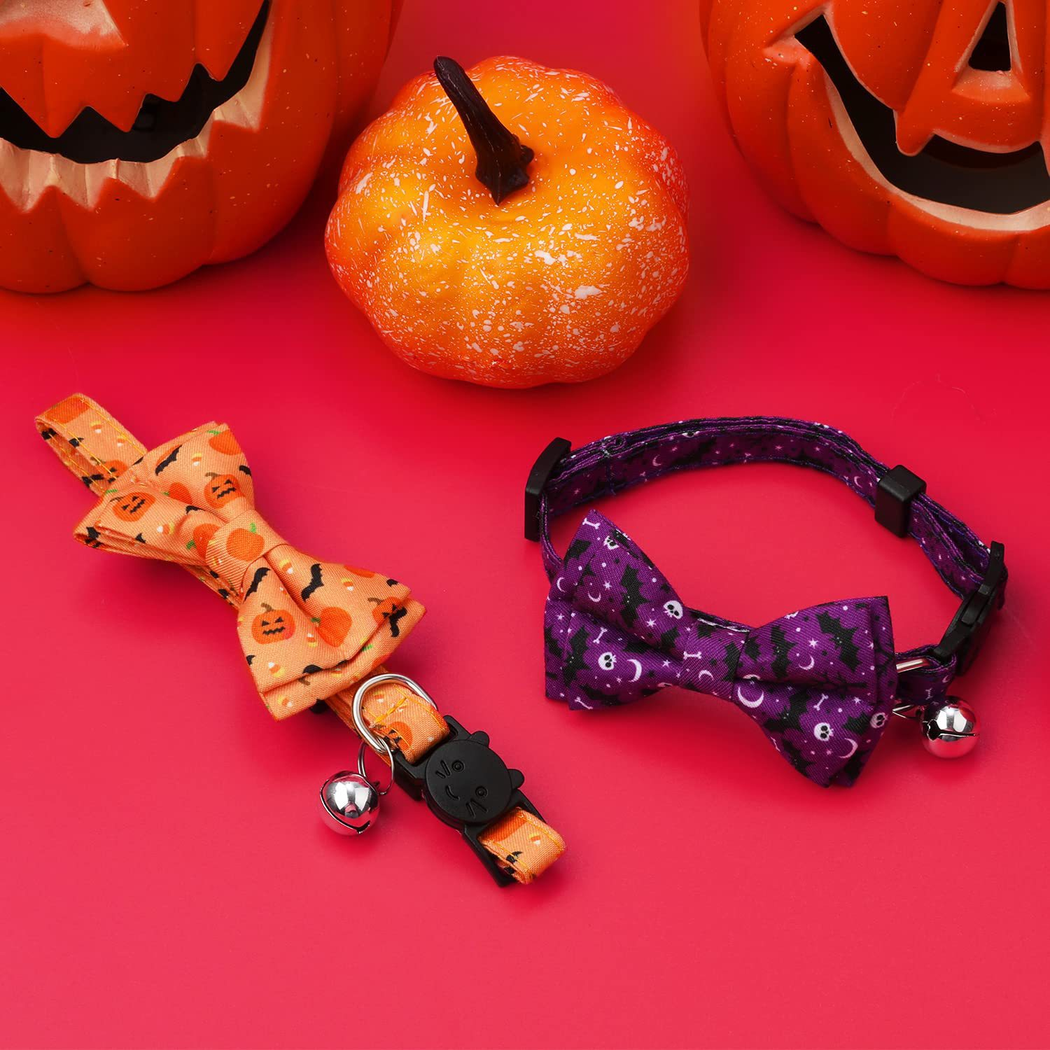 Halloween Breakaway Cat Bowtie Collar