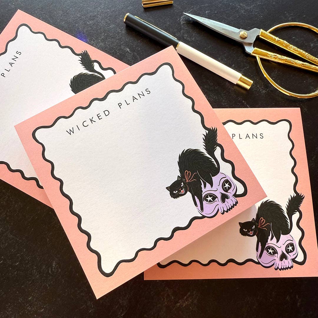 WICKED PLANS - BLACK CAT NOTEPAD