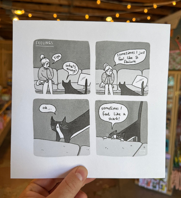 “I’m A Shark” comic print by Susie Esse