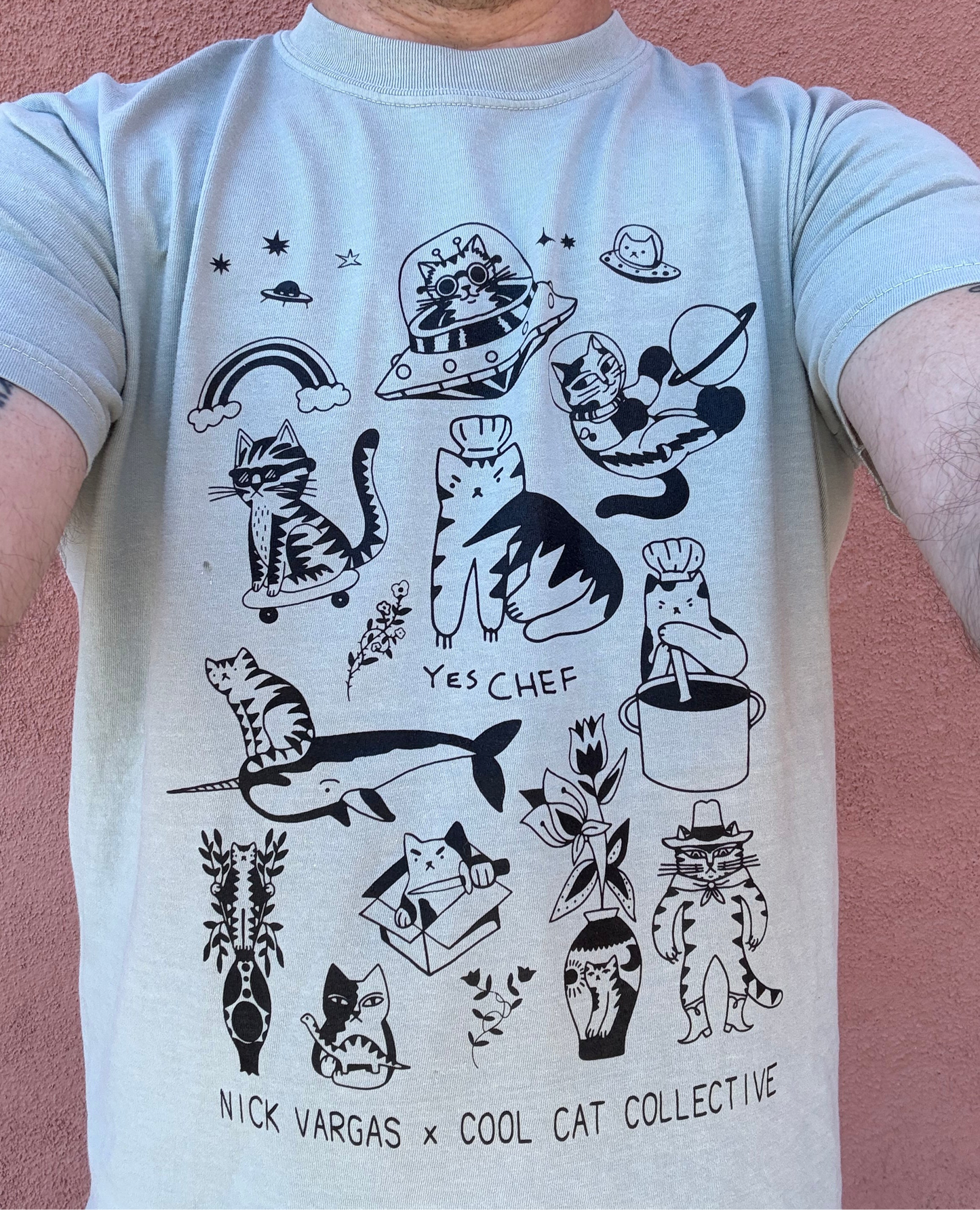 Flash Tattoo Cats tshirt by Nick Vargas