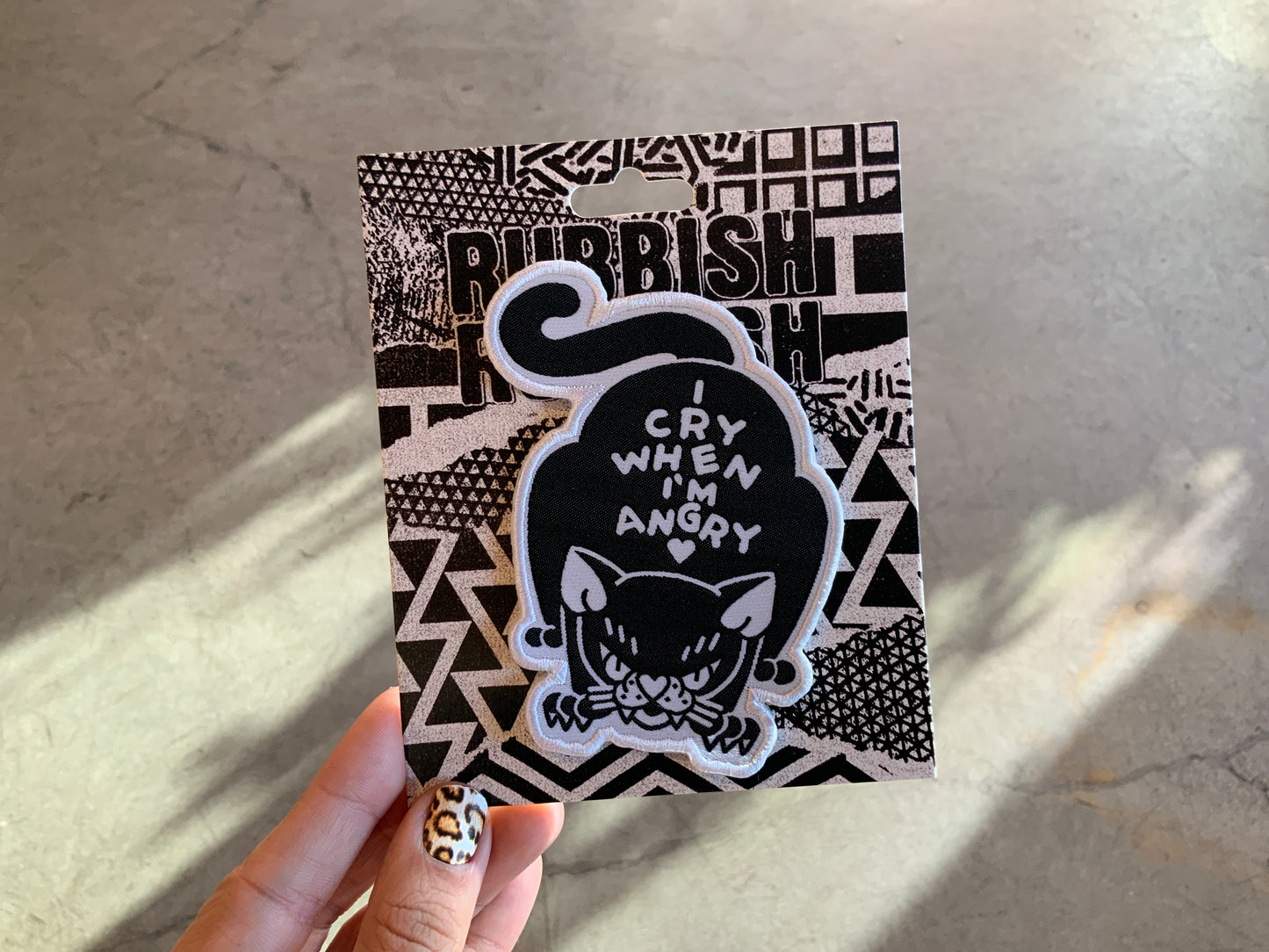 “I Cry When I’m Angry” cat patch