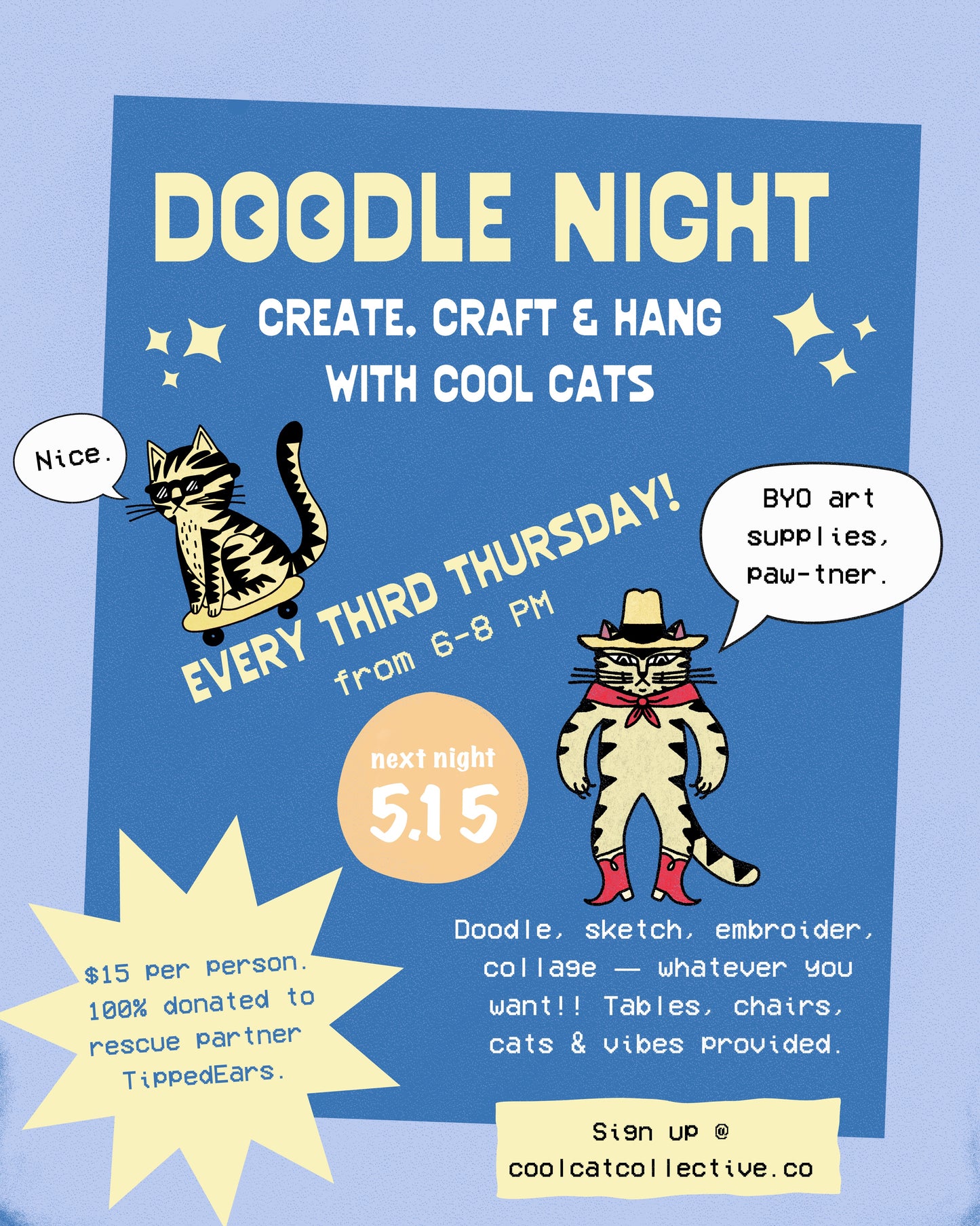 Doodle Night 5/15, 6-8 pm