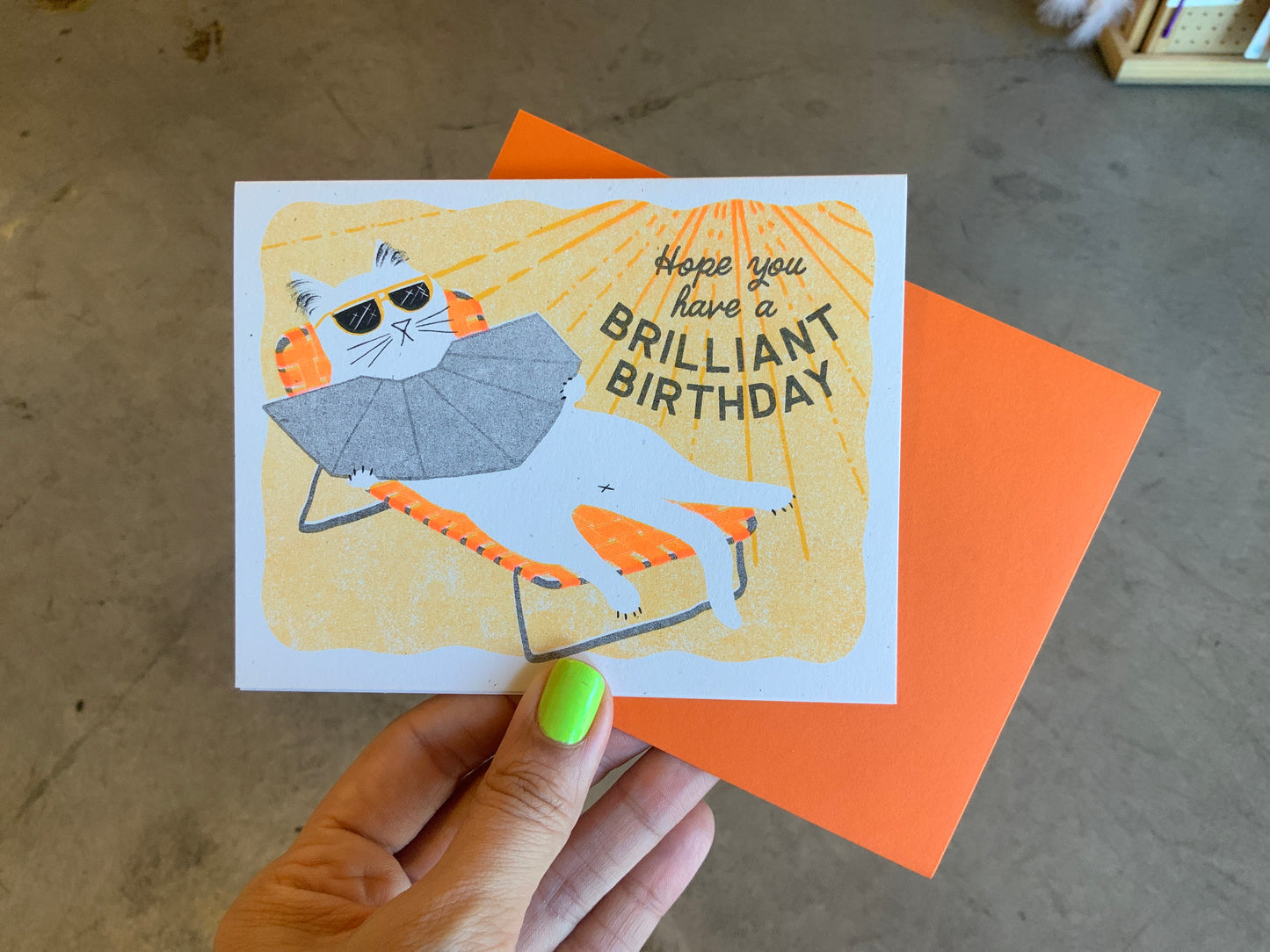 Brilliant Birthday - Risograph Greeting Card