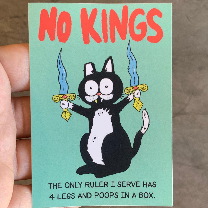 Cool Cat Collective No Kings sticker